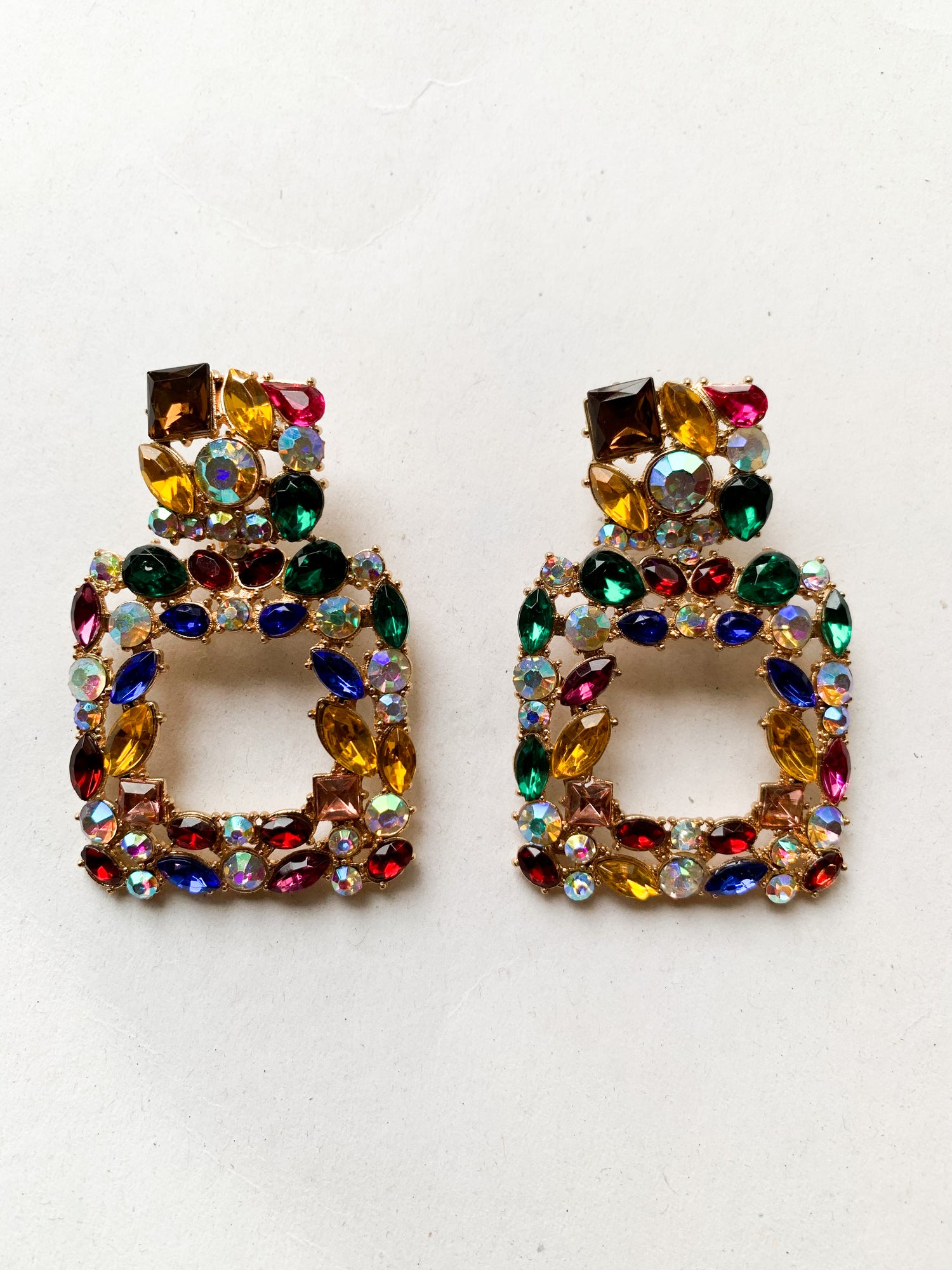 Rhinestone and Gemstone Earrings